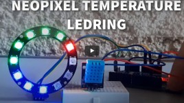 NeoPixel LED Ring Temperature Monitor