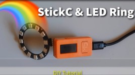 M5StickC ESP32 & NeoPixels LED Ring Random Color