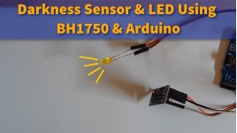 Darkness Sensor and LED Using BH1750 & Arduino