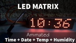 LED Matrix Animated Time,Date,Temp and Humidity